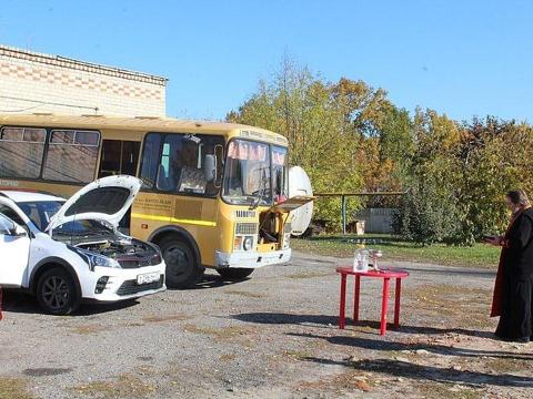 Освящение транспортных средств  в санатории "Дубравушка"